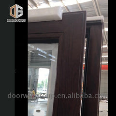 waterfront balcony timber aluminum tilt sliding glass door with Integrated shutter on China WDMA