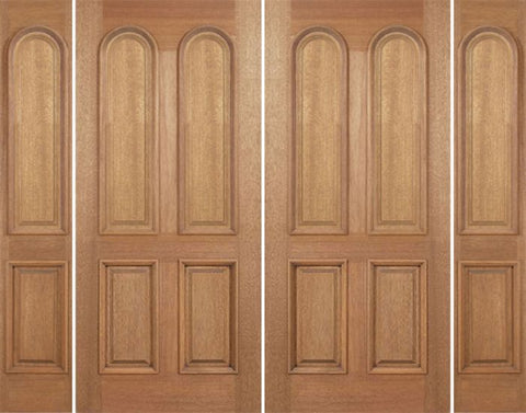 WDMA 100x80 Door (8ft4in by 6ft8in) Exterior Mahogany Legacy Double Door/2side Plain Panel 1