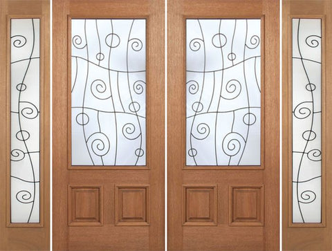 WDMA 100x80 Door (8ft4in by 6ft8in) Exterior Mahogany Barcelona Double Door/2side 1