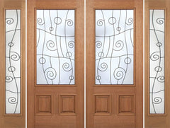 WDMA 100x80 Door (8ft4in by 6ft8in) Exterior Mahogany Barcelona Double Door/2side 1