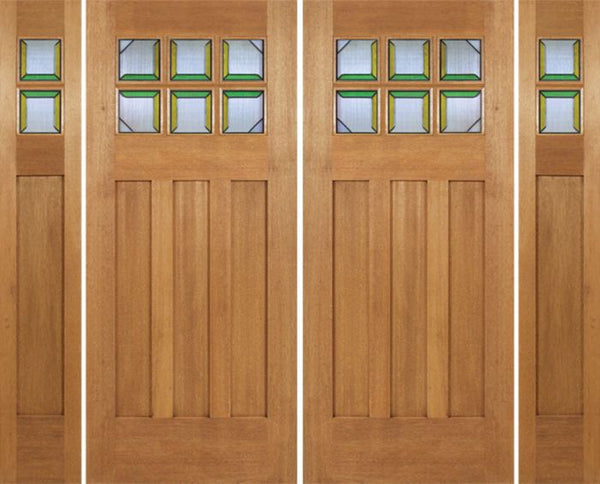 WDMA 100x84 Door (8ft4in by 7ft) Exterior Mahogany Randall Double Door/2side w/ MO Glass 1