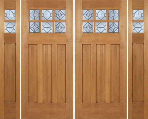 WDMA 100x84 Door (8ft4in by 7ft) Exterior Mahogany Randall Double Door/2side w/ H Glass 1