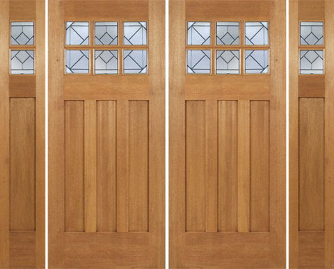 WDMA 100x84 Door (8ft4in by 7ft) Exterior Mahogany Randall Double Door/2side w/ Q Glass 1