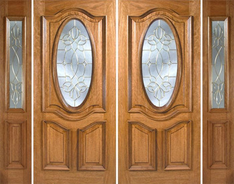 WDMA 108x80 Door (9ft by 6ft8in) Exterior Mahogany La Jolla Double Door/2side w/ CO Glass - 6ft8in Tall 1