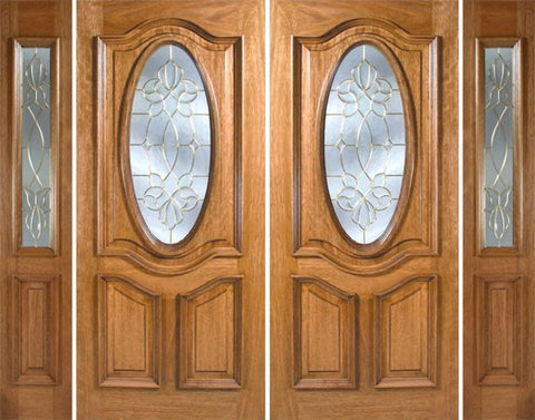 WDMA 108x80 Door (9ft by 6ft8in) Exterior Mahogany La Jolla Double Door/2side w/ CO Glass - 6ft8in Tall 1