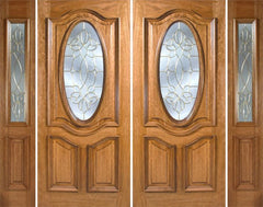 WDMA 108x80 Door (9ft by 6ft8in) Exterior Mahogany La Jolla Double Door/2side w/ CO Glass - 6ft8in Tall 1