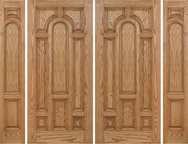 WDMA 112x80 Door (9ft4in by 6ft8in) Exterior Oak Carrick Double Door/2side - 6ft8in Tall 1