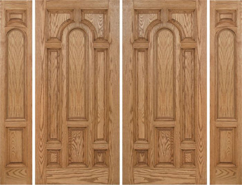 WDMA 112x80 Door (9ft4in by 6ft8in) Exterior Oak Carrick Double Door/2side - 6ft8in Tall 1