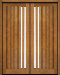 WDMA 120x80 Door (10ft by 6ft8in) Interior Swing Mahogany Mid Century Slim Lite Contemporary Modern Exterior or Double Door 2