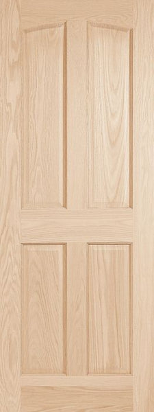 WDMA 12x80 Door (1ft by 6ft8in) Interior Pocket Paint grade 2040C Wood 4 Panel Contemporary Modern Arch Top Panel Ovolo Single Door 1