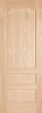 WDMA 12x80 Door (1ft by 6ft8in) Interior Pocket Paint grade 203KC Wood 3 Panel Transitional Arch Top Panel Ovolo Single Door 1