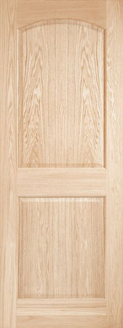 WDMA 12x80 Door (1ft by 6ft8in) Interior Swing Paint grade 2020C Wood 2 Panel Contemporary Modern Arch Top Panel Ovolo Single Door 1
