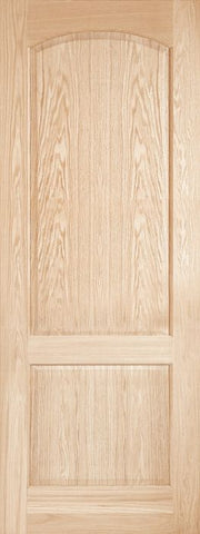 WDMA 12x80 Door (1ft by 6ft8in) Interior Swing Pine 202AC Wood 2 Panel Transitional Arch Top Panel Single Door 1