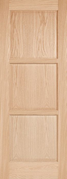 WDMA 12x80 Door (1ft by 6ft8in) Interior Barn Pine 203L Wood 3 Panel Contemporary Modern Ovolo Single Door 1