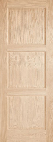 WDMA 12x80 Door (1ft by 6ft8in) Interior Pocket Paint grade 203H Wood 3 Panel Contemporary Modern Ovolo Single Door 1