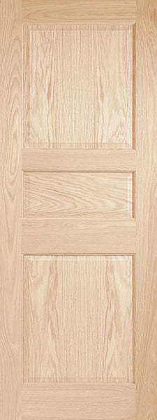 WDMA 12x80 Door (1ft by 6ft8in) Interior Barn Pine 2035 Wood 3 Panel Contemporary Modern Ovolo Single Door 1