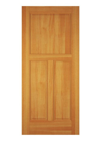 WDMA 12x80 Door (1ft by 6ft8in) Exterior Swing Cherry Wood 3 Panel Colonial Single Door 1