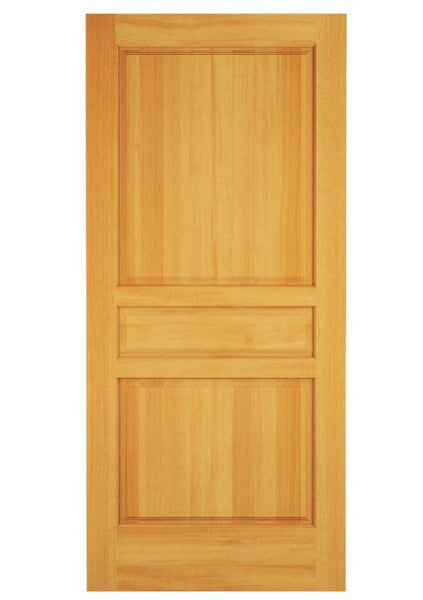 WDMA 12x80 Door (1ft by 6ft8in) Exterior Swing Fir Wood 3 Panel Single Door 1