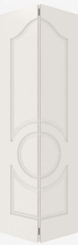WDMA 12x80 Door (1ft by 6ft8in) Interior Swing Smooth 3140 MDF 3 Panel Arch Panel Circle Single Door 2