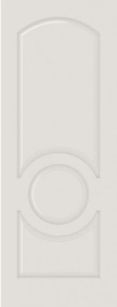 WDMA 12x80 Door (1ft by 6ft8in) Interior Swing Smooth 3120 MDF 3 Panel Arch Panel Circle Single Door 1