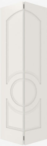 WDMA 12x80 Door (1ft by 6ft8in) Interior Swing Smooth 3120 MDF 3 Panel Arch Panel Circle Single Door 2