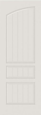 WDMA 12x80 Door (1ft by 6ft8in) Interior Barn Smooth SV3060 MDF PLANK/V-GROOVE 3 Panel Arch Panel Single Door 1