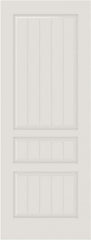 WDMA 12x80 Door (1ft by 6ft8in) Interior Barn Smooth SV3010 MDF PLANK/V-GROOVE 3 Panel Single Door 1