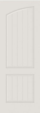 WDMA 12x80 Door (1ft by 6ft8in) Interior Barn Smooth SV2060 MDF PLANK/V-GROOVE 2 Panel Arch Panel Single Door 1