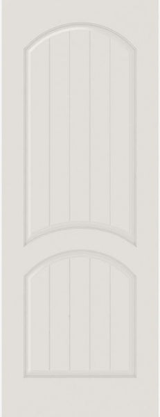 WDMA 12x80 Door (1ft by 6ft8in) Interior Swing Smooth SV2030 MDF PLANK/V-GROOVE 2 Panel Arch Panel Single Door 1