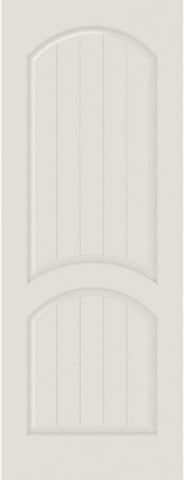 WDMA 12x80 Door (1ft by 6ft8in) Interior Swing Smooth SV2030 MDF PLANK/V-GROOVE 2 Panel Arch Panel Single Door 1