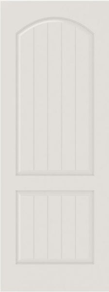 WDMA 12x80 Door (1ft by 6ft8in) Interior Swing Smooth SV2020 MDF PLANK/V-GROOVE 2 Panel Arch Panel Single Door 1
