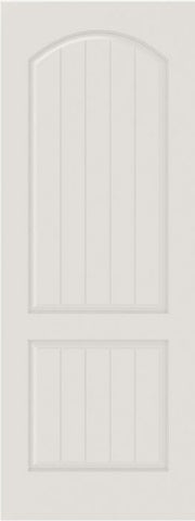 WDMA 12x80 Door (1ft by 6ft8in) Interior Swing Smooth SV2020 MDF PLANK/V-GROOVE 2 Panel Arch Panel Single Door 1