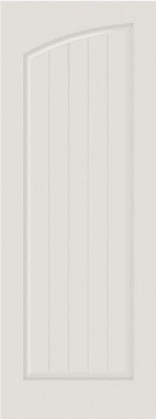 WDMA 12x80 Door (1ft by 6ft8in) Interior Barn Smooth SV1060 MDF PLANK/V-GROOVE 1 Panel Arch Panel Single Door 1