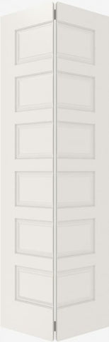 WDMA 12x80 Door (1ft by 6ft8in) Interior Bifold Smooth 6100 MDF 6 Panel Single Door 2