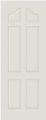 WDMA 12x80 Door (1ft by 6ft8in) Interior Bypass Smooth 6050 MDF 6 Panel Arch Panel Single Door 1