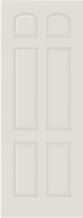 WDMA 12x80 Door (1ft by 6ft8in) Interior Bifold Smooth 6030 MDF 6 Panel Arch Panel Single Door 1