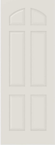 WDMA 12x80 Door (1ft by 6ft8in) Interior Bifold Smooth 6020 MDF 6 Panel Arch Panel Single Door 1