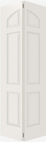 WDMA 12x80 Door (1ft by 6ft8in) Interior Bifold Smooth 6020 MDF 6 Panel Arch Panel Single Door 2