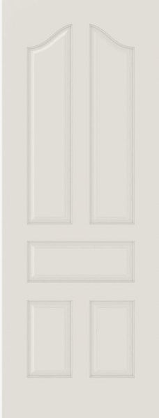 WDMA 12x80 Door (1ft by 6ft8in) Interior Bypass Smooth 5050 MDF 5 Panel Arch Panel Single Door 1