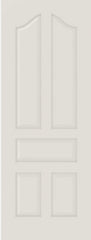WDMA 12x80 Door (1ft by 6ft8in) Interior Bypass Smooth 5050 MDF 5 Panel Arch Panel Single Door 1