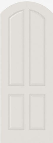 WDMA 12x80 Door (1ft by 6ft8in) Interior Swing Smooth 4020AR MDF 4 Panel Arch Top and Panel Single Door 1