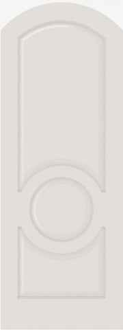 WDMA 12x80 Door (1ft by 6ft8in) Interior Swing Smooth 3120AR MDF 3 Panel Arch Top and Panel Circle Single Door 1