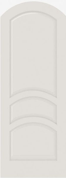 WDMA 12x80 Door (1ft by 6ft8in) Interior Swing Smooth 3030AR MDF 3 Panel Arch Top and Panel Single Door 1