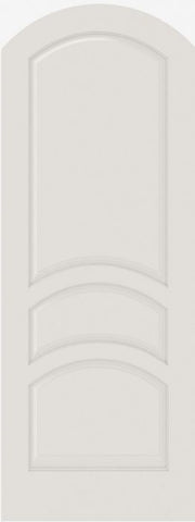 WDMA 12x80 Door (1ft by 6ft8in) Interior Swing Smooth 3030AR MDF 3 Panel Arch Top and Panel Single Door 1