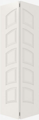 WDMA 12x80 Door (1ft by 6ft8in) Interior Bifold Smooth 8010-GATOR MDF 10 Panel Arch Panel Single Door 2