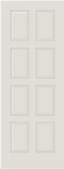 WDMA 12x80 Door (1ft by 6ft8in) Interior Barn Smooth 8010 MDF 8 Panel Single Door 1