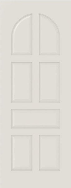 WDMA 12x80 Door (1ft by 6ft8in) Interior Barn Smooth 7040 MDF 7 Panel Round Panel Single Door 1