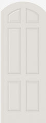 WDMA 12x80 Door (1ft by 6ft8in) Interior Swing Smooth 6020AR MDF 6 Panel Arch Top and Panel Single Door 1
