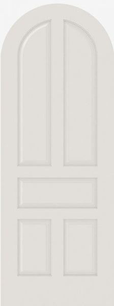 WDMA 12x80 Door (1ft by 6ft8in) Interior Swing Smooth 5040R MDF 5 Panel Round Top and Panel Single Door 1