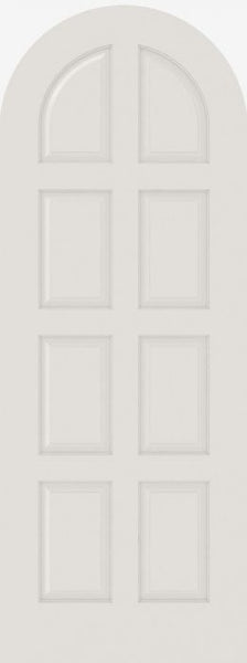 WDMA 12x80 Door (1ft by 6ft8in) Interior Swing Smooth 8040R MDF 8 Panel Round Top and Panel Single Door 1